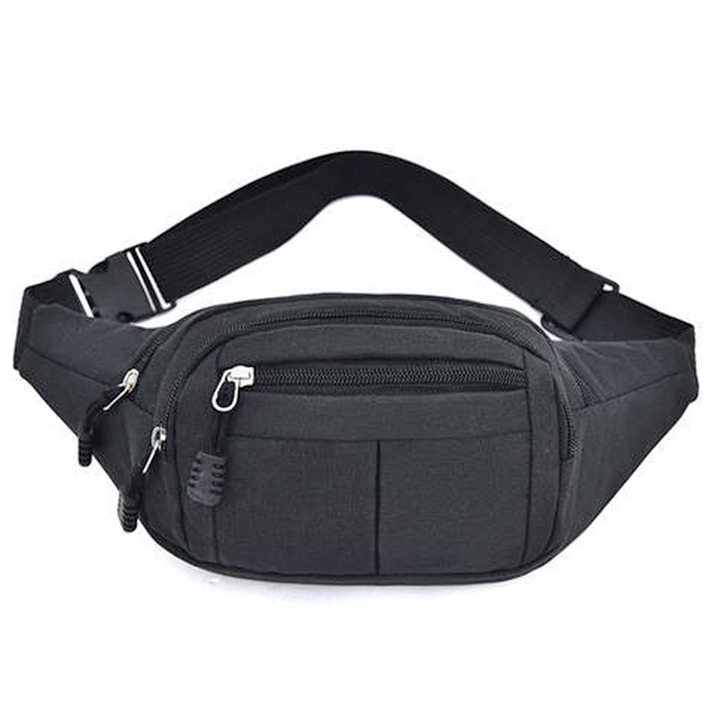 Bauchtasche Nylon schwarz schwarz